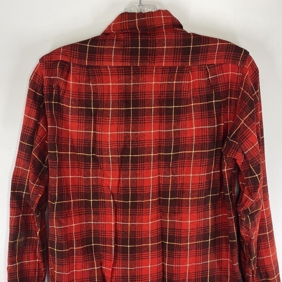 Vintage Glenbrooke By JcPenney Red Wool Button Up Shirt Size Small - Picture 6 of 9